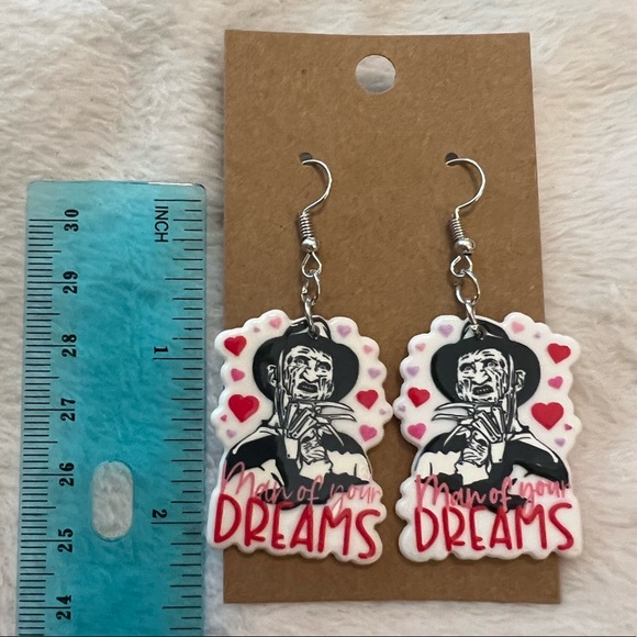 Freddy Krueger horror movie nightmare on elm street earrings - Picture 3 of 3